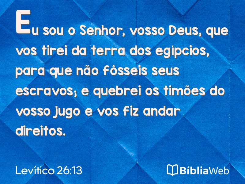Levítico 26:13 em imagem para compartilhar
