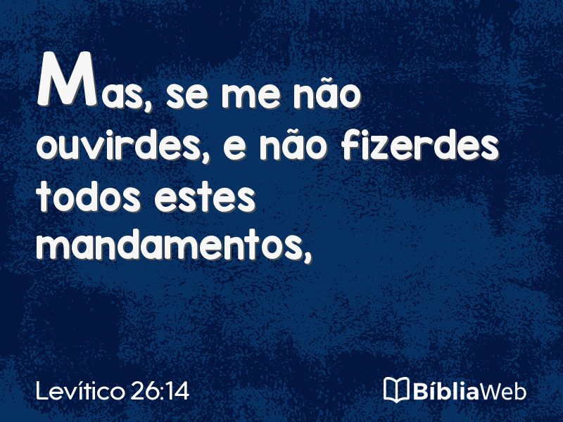 Levítico 26:14 em imagem para compartilhar