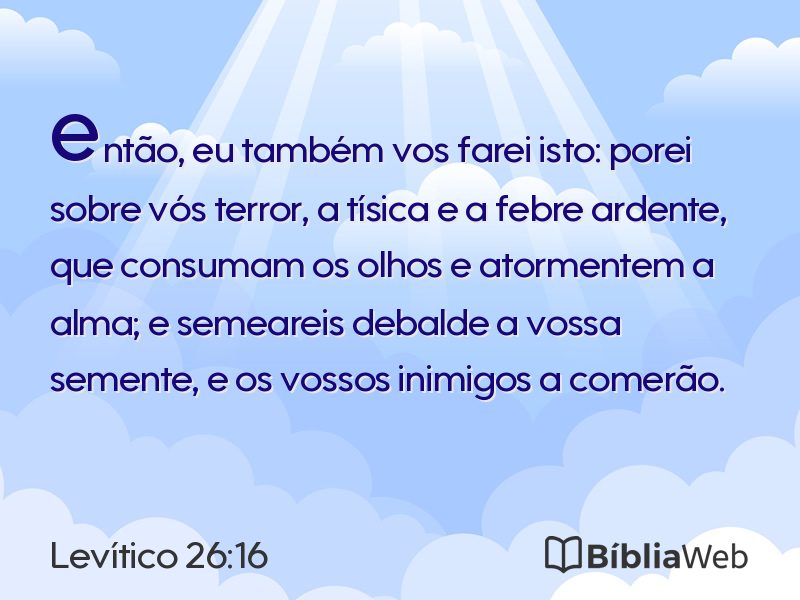 Levítico 26:16 em imagem para compartilhar