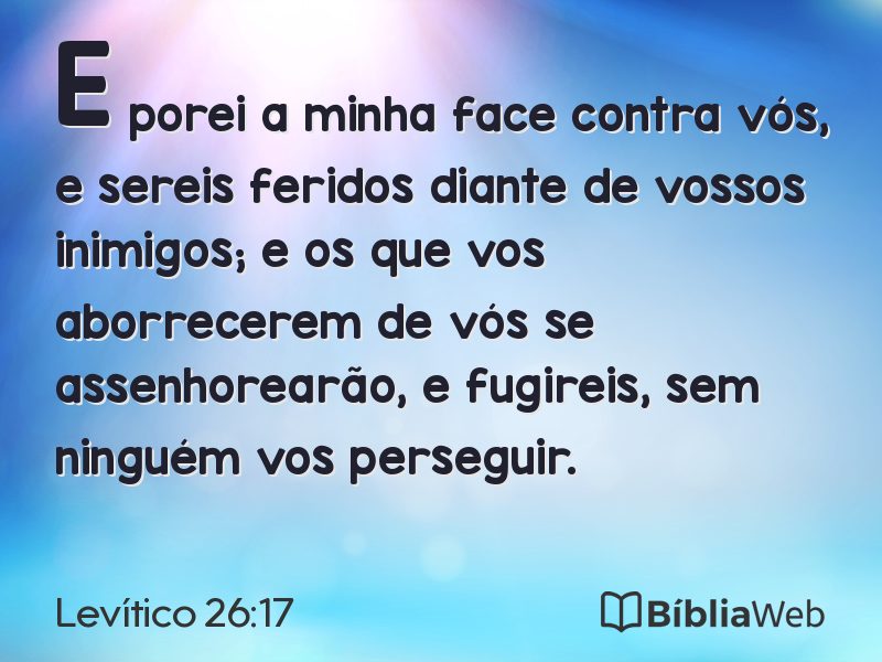 Levítico 26:17 em imagem para compartilhar