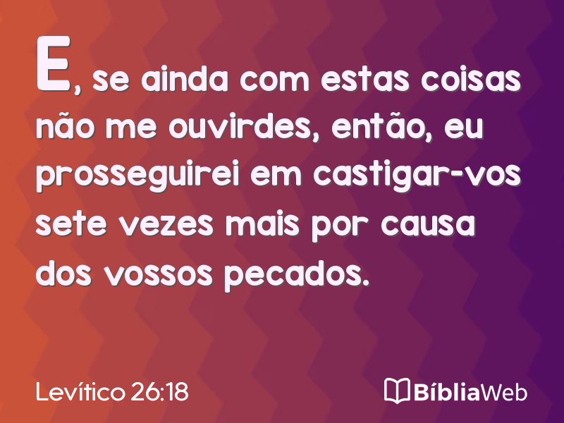 Levítico 26:18 em imagem para compartilhar
