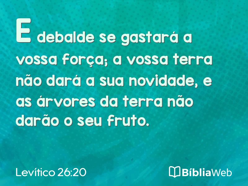 Levítico 26:20 em imagem para compartilhar