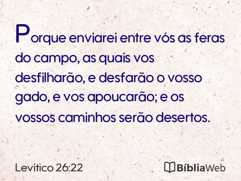 Levítico 26:22 em imagem para compartilhar