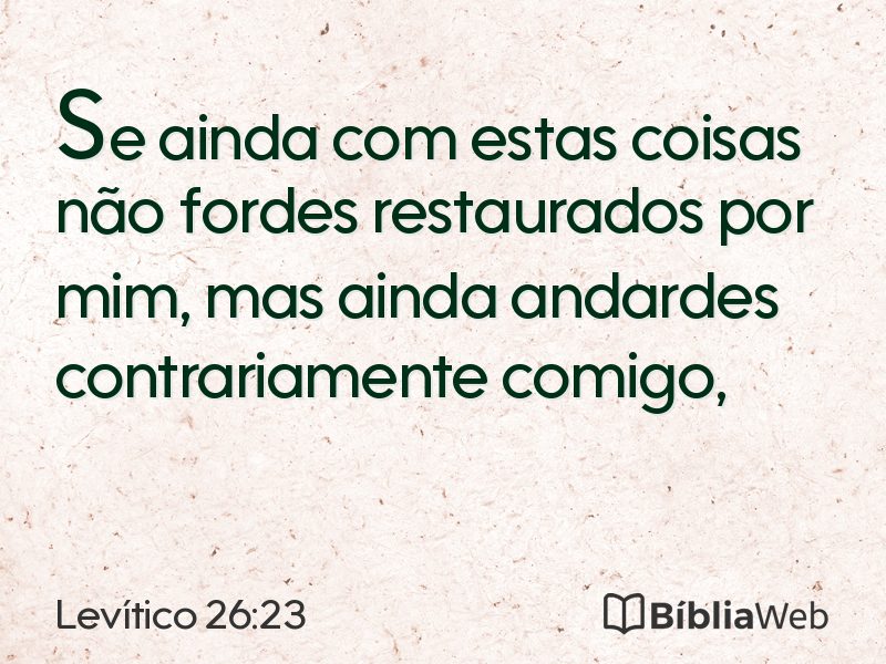 Levítico 26:23 em imagem para compartilhar