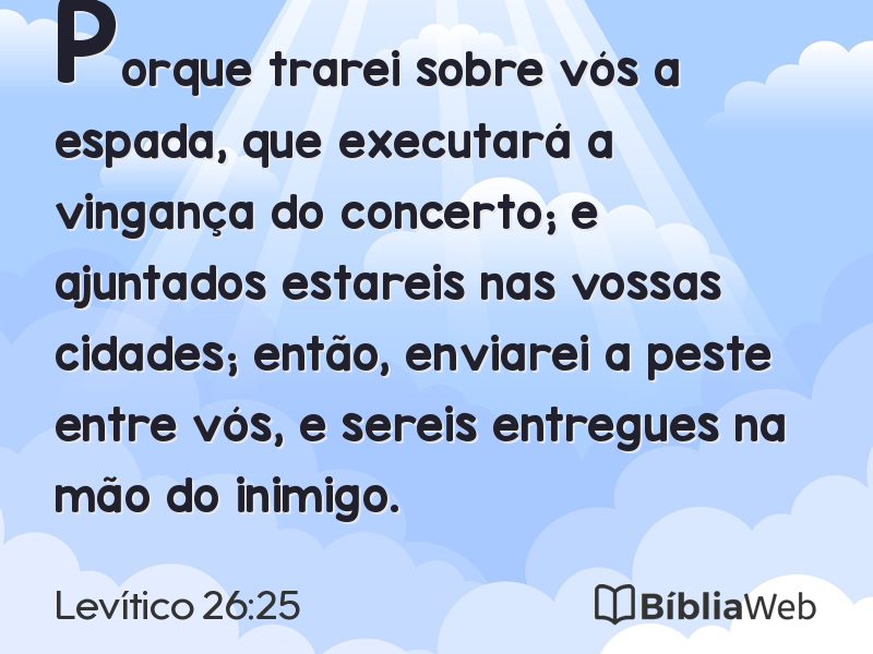 Levítico 26:25 em imagem para compartilhar