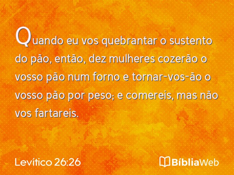 Levítico 26:26 em imagem para compartilhar