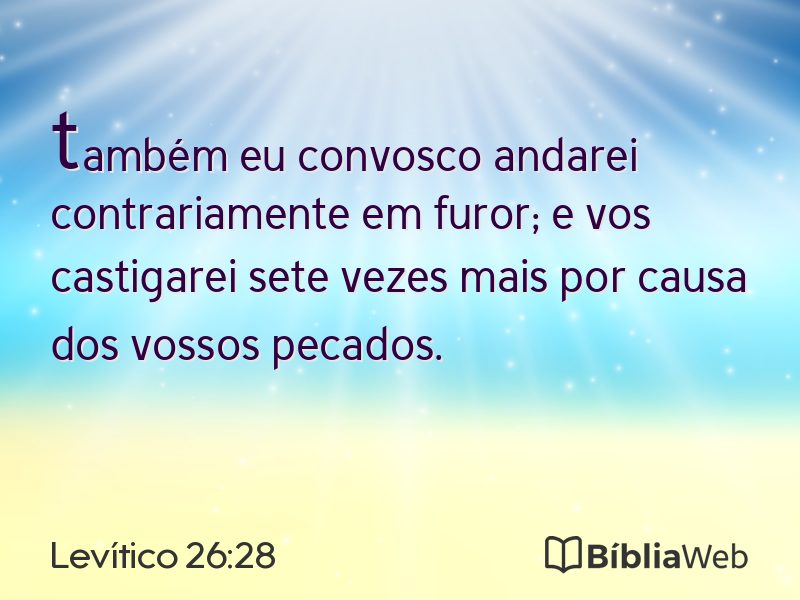 Levítico 26:28 em imagem para compartilhar