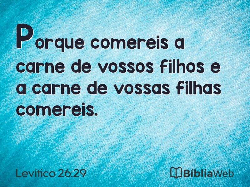 Levítico 26:29 em imagem para compartilhar