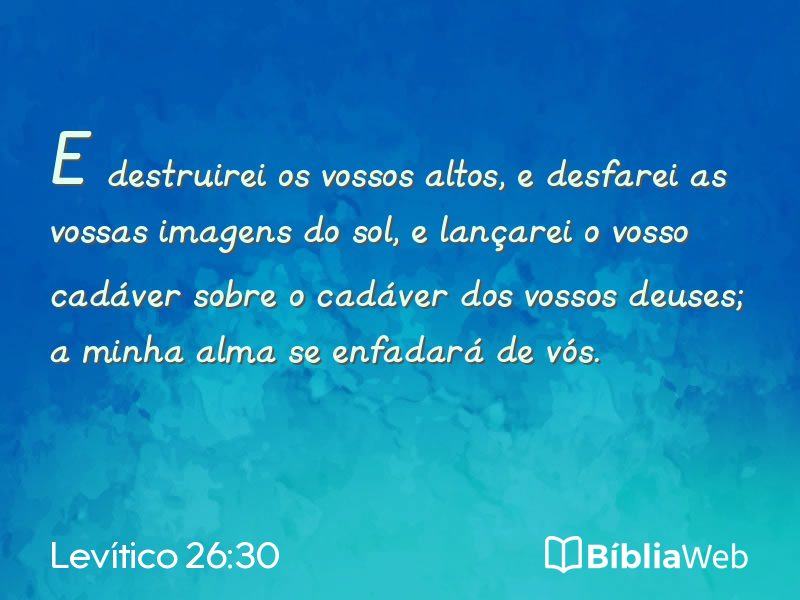 Levítico 26:30 em imagem para compartilhar
