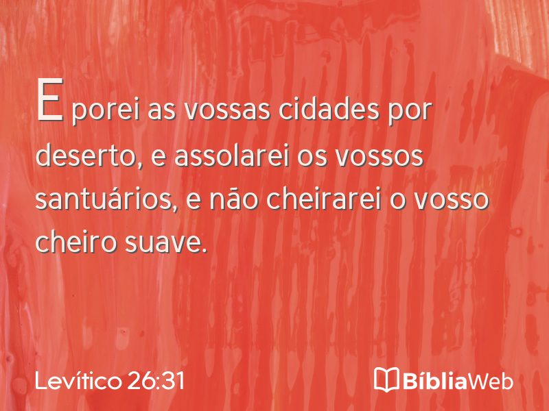 Levítico 26:31 em imagem para compartilhar