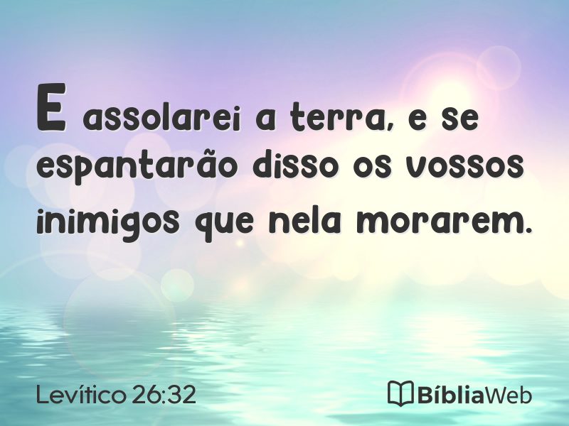 Levítico 26:32 em imagem para compartilhar