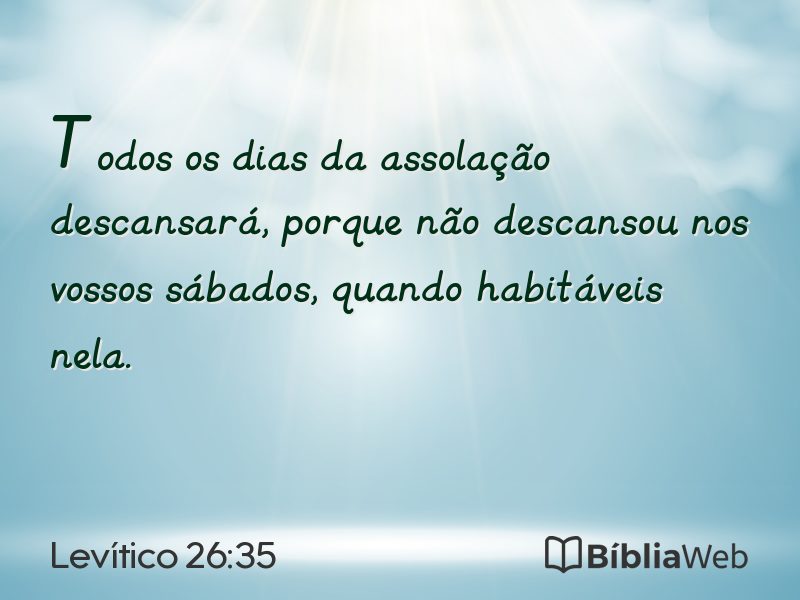 Levítico 26:35 em imagem para compartilhar