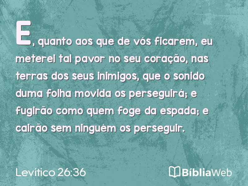 Levítico 26:36 em imagem para compartilhar