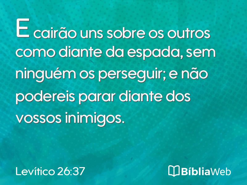 Levítico 26:37 em imagem para compartilhar
