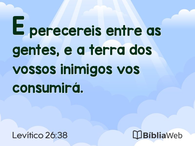 Levítico 26:38 em imagem para compartilhar