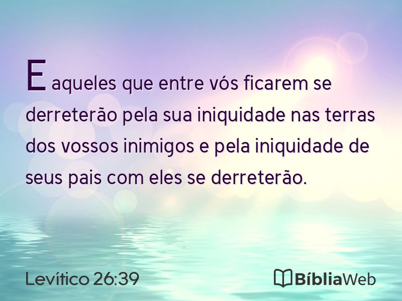 Levítico 26:39 em imagem para compartilhar