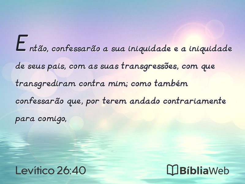 Levítico 26:40 em imagem para compartilhar