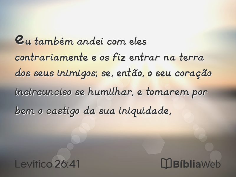 Levítico 26:41 em imagem para compartilhar