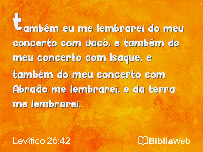Levítico 26:42 em imagem para compartilhar