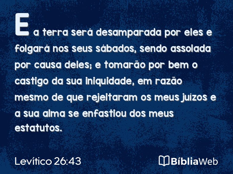 Levítico 26:43 em imagem para compartilhar