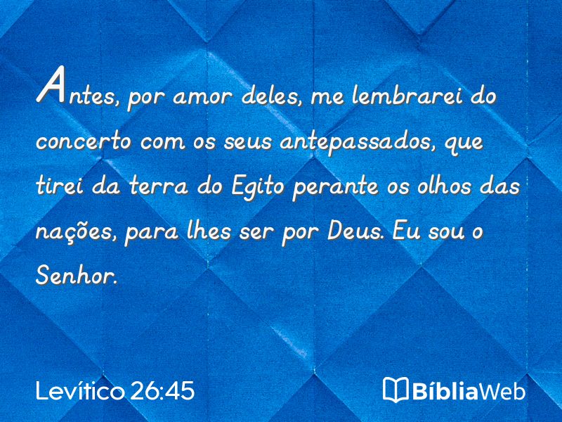 Levítico 26:45 em imagem para compartilhar
