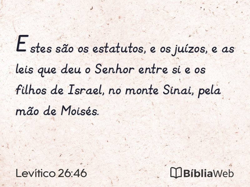 Levítico 26:46 em imagem para compartilhar