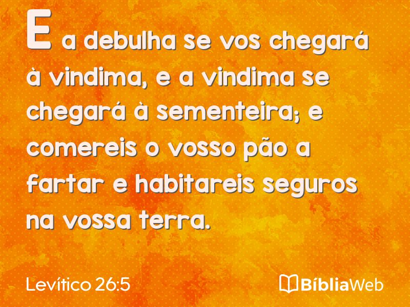 Levítico 26:5 em imagem para compartilhar