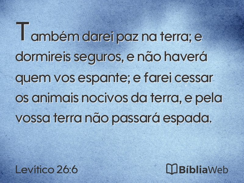 Levítico 26:6 em imagem para compartilhar