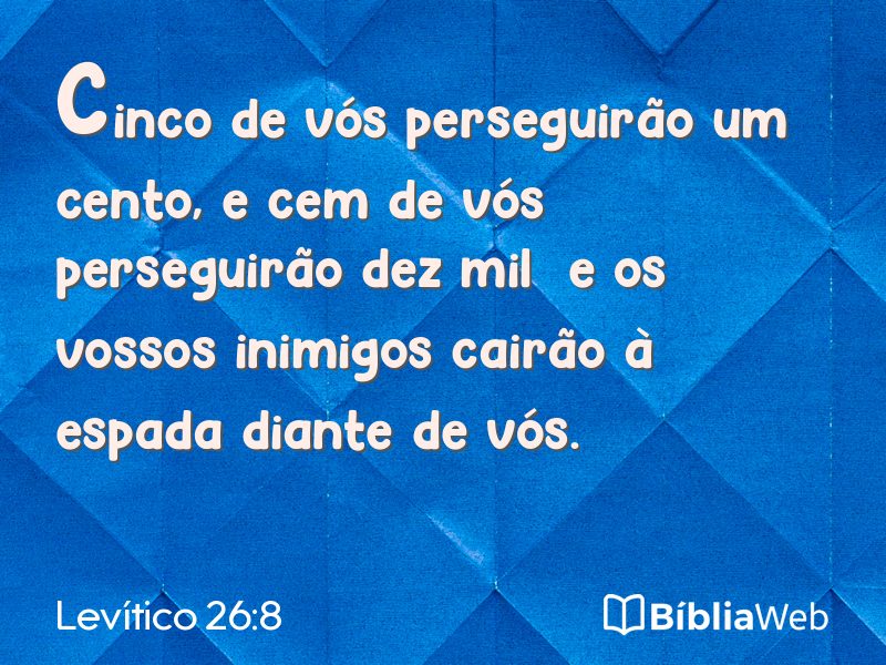 Levítico 26:8 em imagem para compartilhar