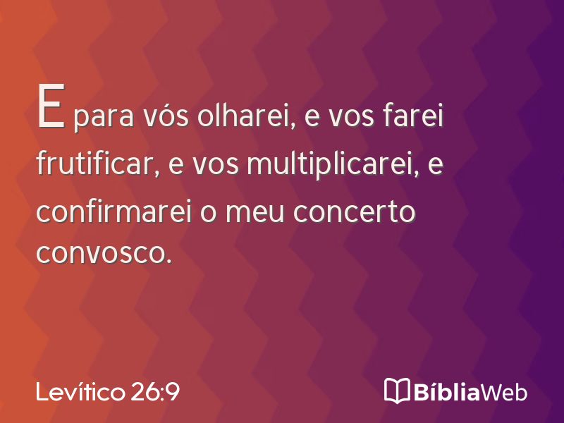 Levítico 26:9 em imagem para compartilhar