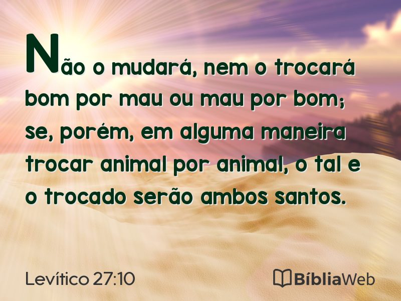 Levítico 27:10 em imagem para compartilhar