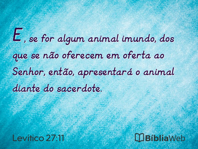 Levítico 27:11 em imagem para compartilhar