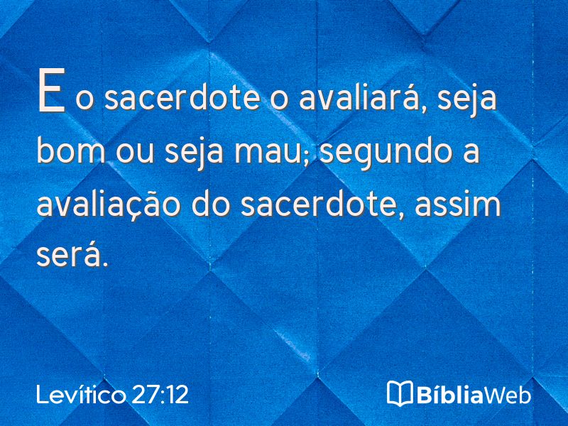 Levítico 27:12 em imagem para compartilhar