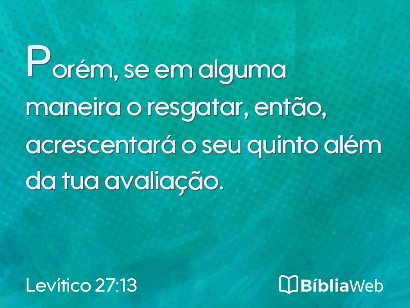 Levítico 27:13 em imagem para compartilhar