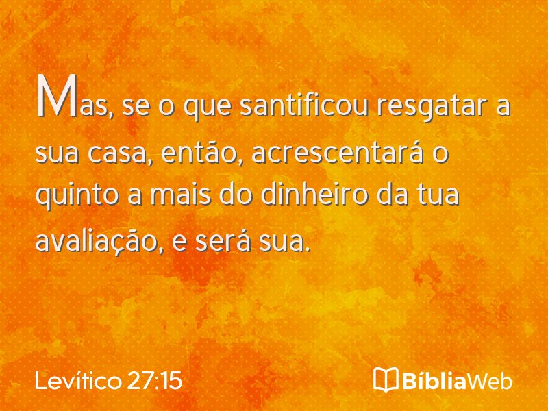 Levítico 27:15 em imagem para compartilhar
