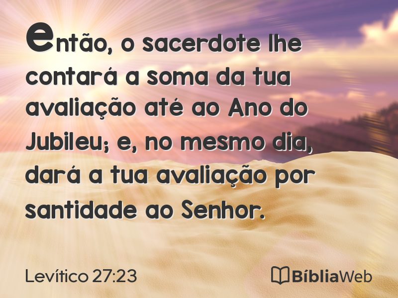 Levítico 27:23 em imagem para compartilhar