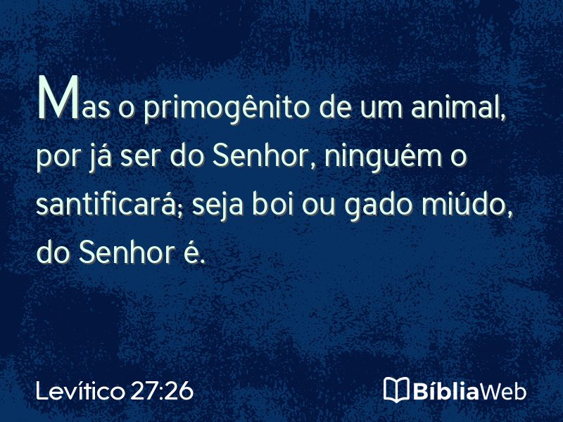 Levítico 27:26 em imagem para compartilhar