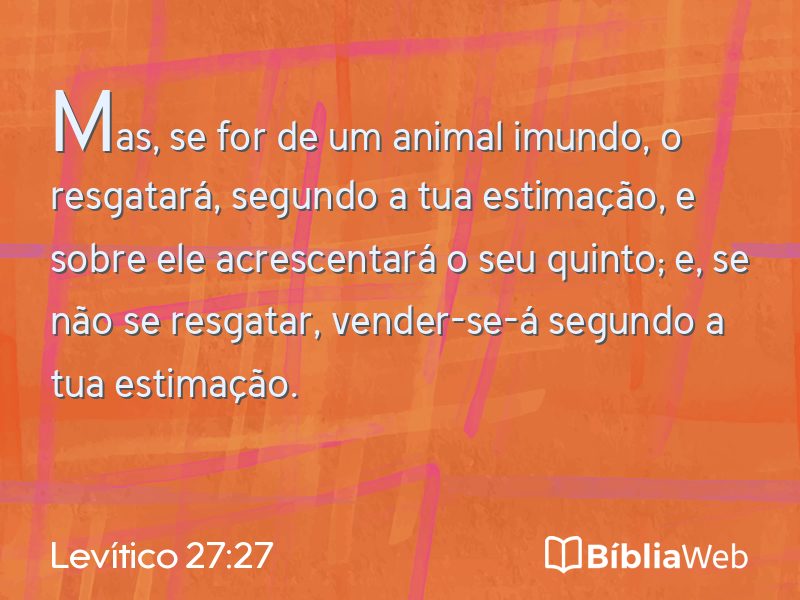 Levítico 27:27 em imagem para compartilhar