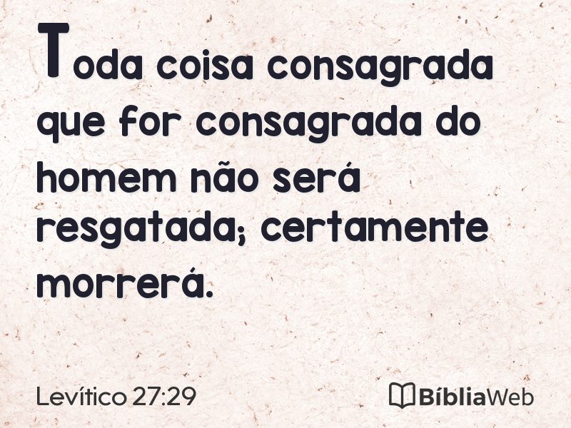 Levítico 27:29 em imagem para compartilhar