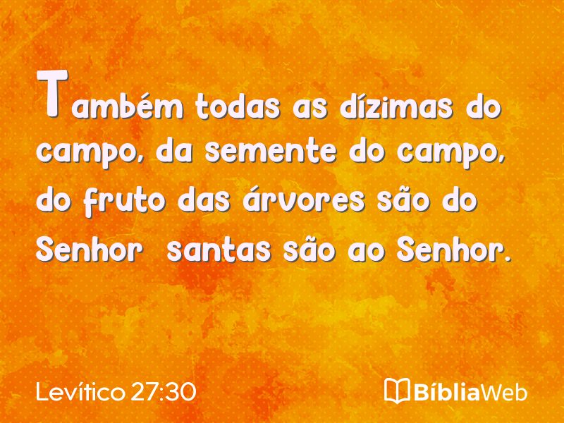Levítico 27:30 em imagem para compartilhar