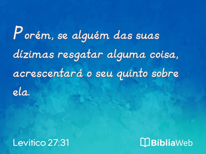 Levítico 27:31 em imagem para compartilhar