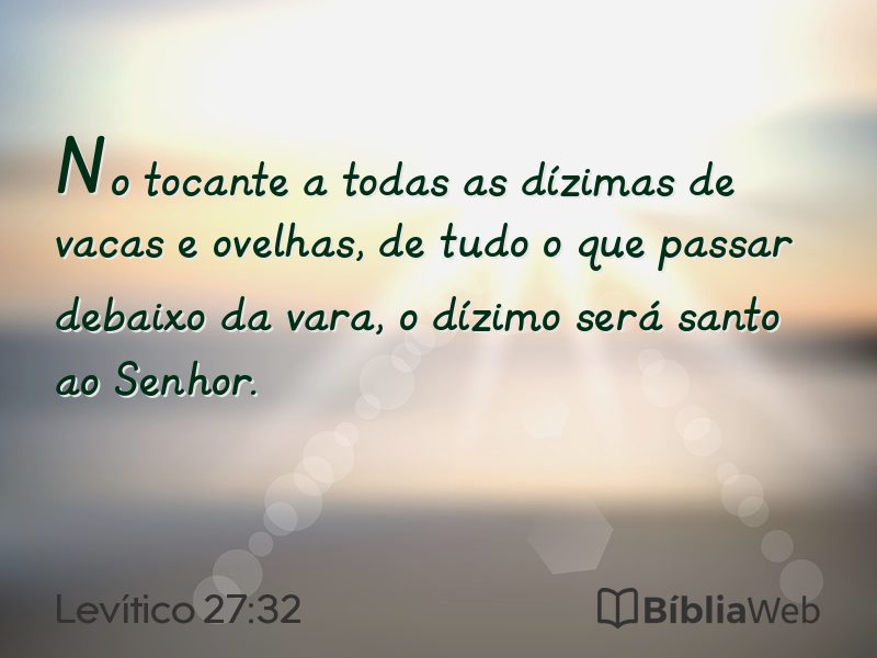 Levítico 27:32 em imagem para compartilhar