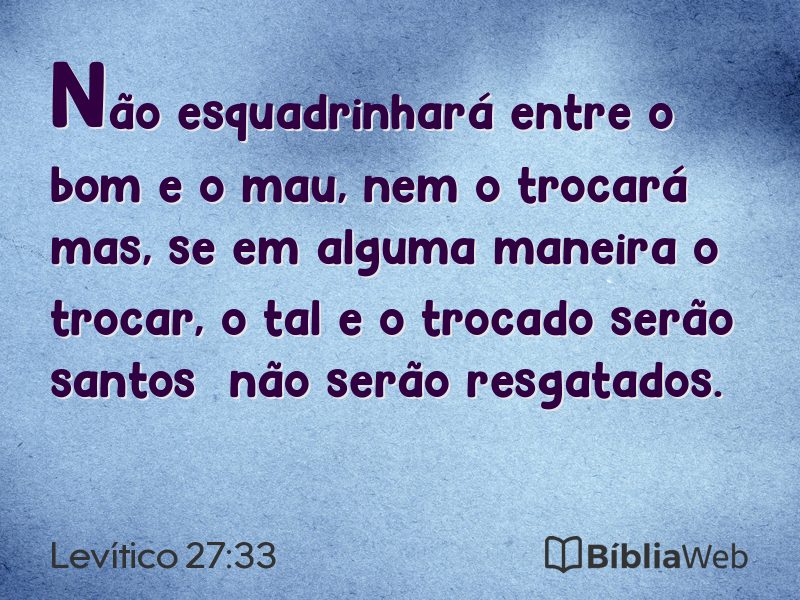 Levítico 27:33 em imagem para compartilhar