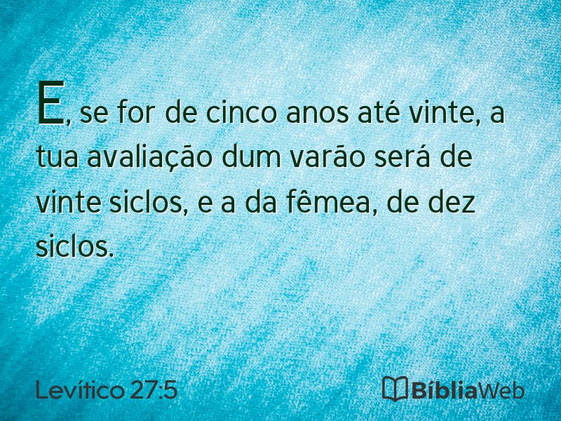 Levítico 27:5 em imagem para compartilhar