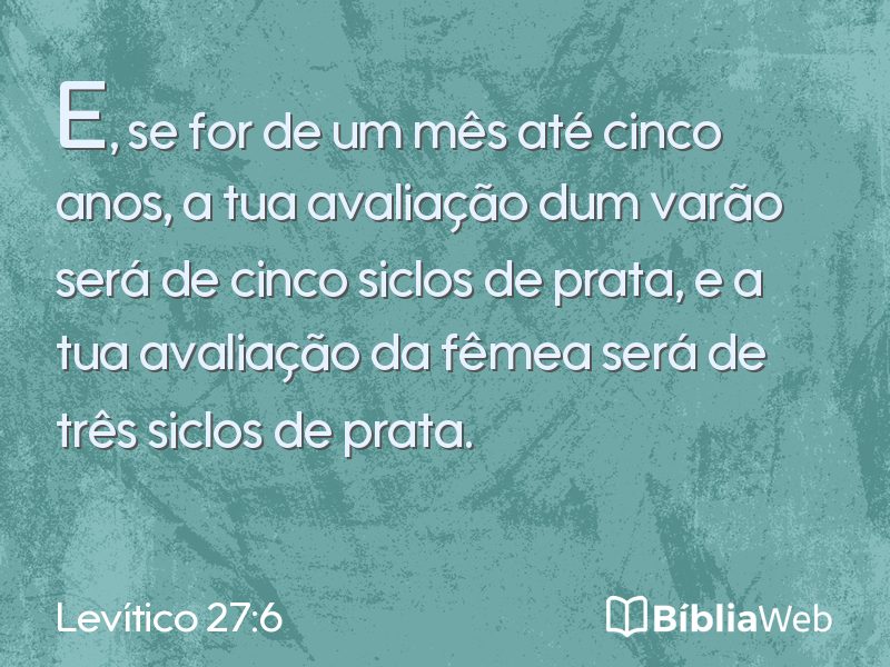 Levítico 27:6 em imagem para compartilhar