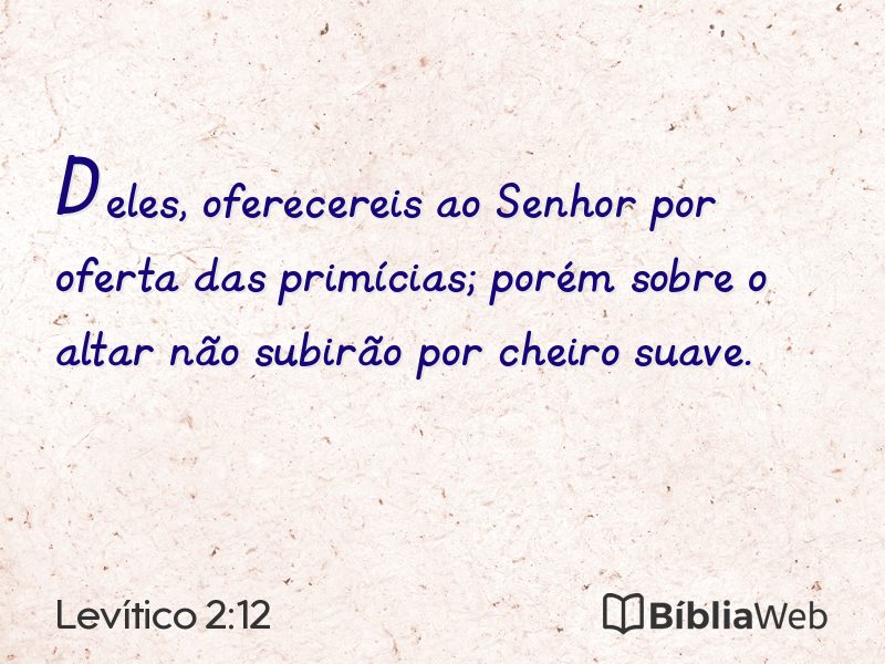 Levítico 2:12 em imagem para compartilhar