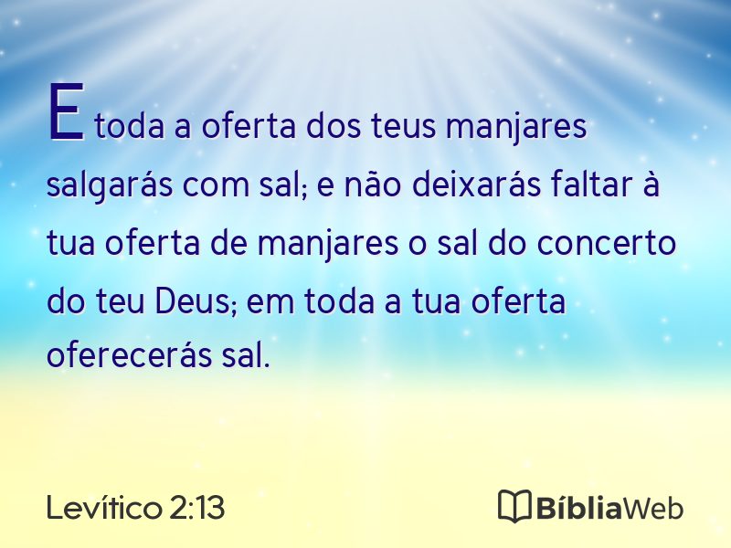 Levítico 2:13 em imagem para compartilhar