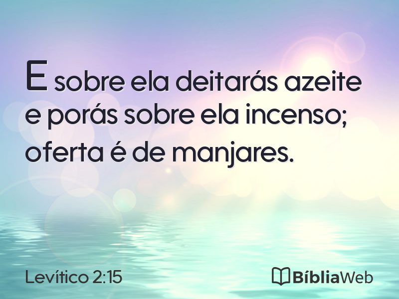 Levítico 2:15 em imagem para compartilhar