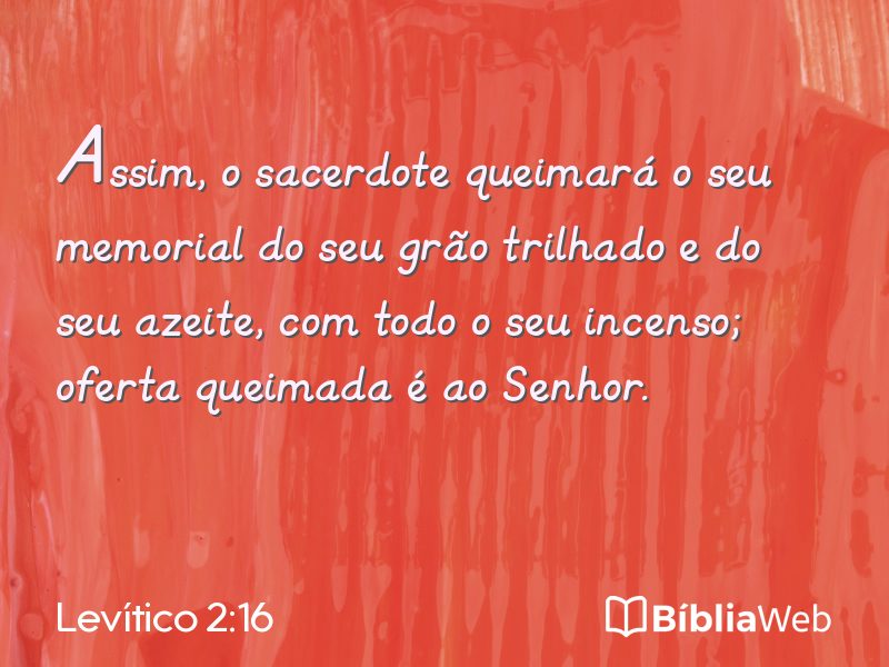 Levítico 2:16 em imagem para compartilhar