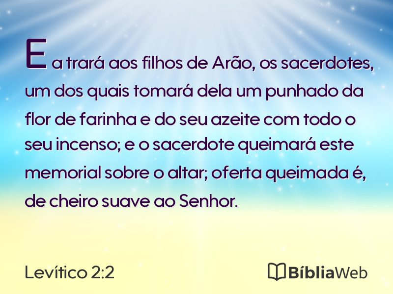 Levítico 2:2 em imagem para compartilhar